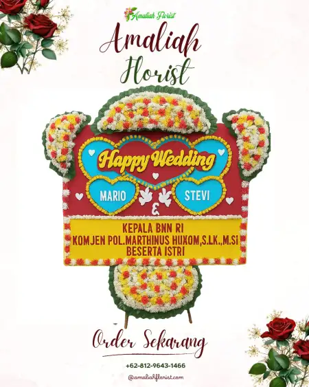 Papan Bunga Pernikahan Bojonggambir